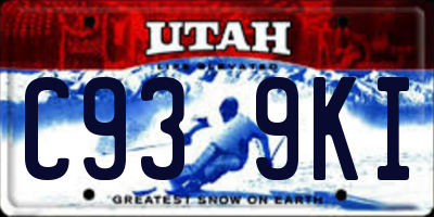 UT license plate C939KI