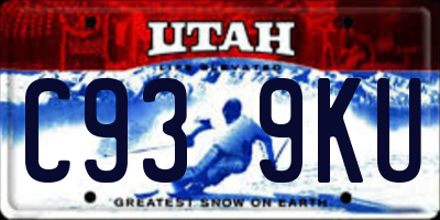 UT license plate C939KU