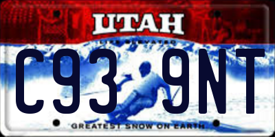 UT license plate C939NT