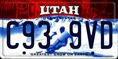 UT license plate C939VD