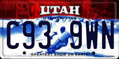 UT license plate C939WN