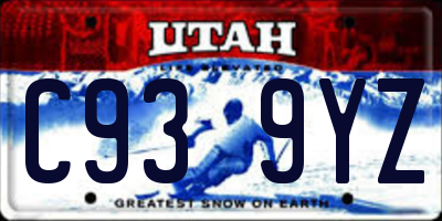 UT license plate C939YZ