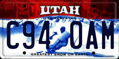 UT license plate C940AM