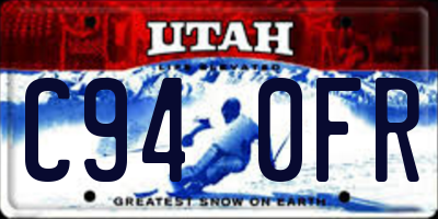 UT license plate C940FR