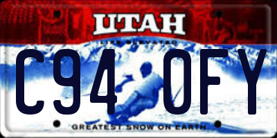 UT license plate C940FY