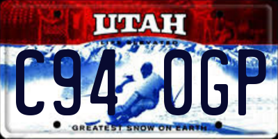 UT license plate C940GP