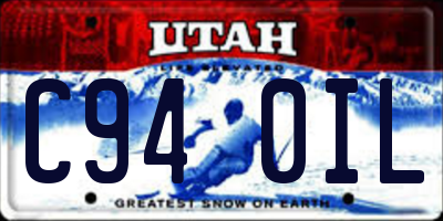 UT license plate C940IL