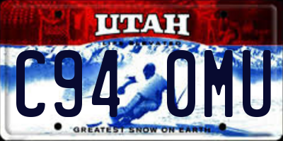 UT license plate C940MU