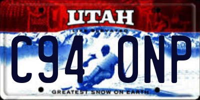UT license plate C940NP
