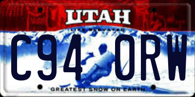 UT license plate C940RW