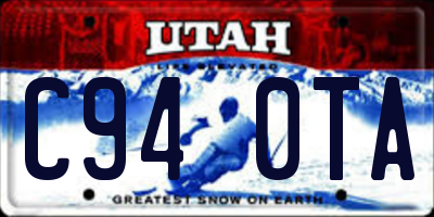 UT license plate C940TA