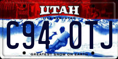 UT license plate C940TJ