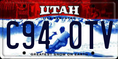 UT license plate C940TV