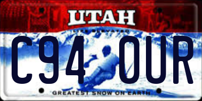 UT license plate C940UR