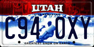 UT license plate C940XY