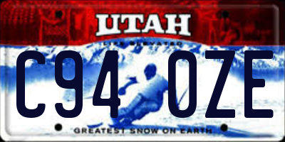 UT license plate C940ZE