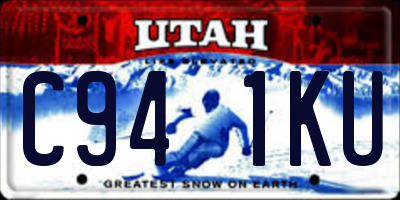 UT license plate C941KU
