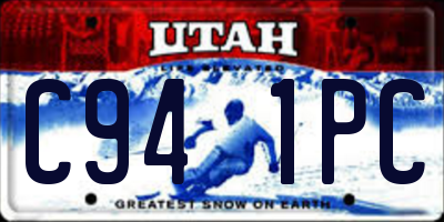 UT license plate C941PC