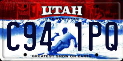 UT license plate C941PQ