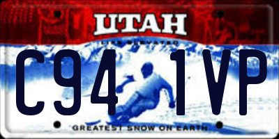 UT license plate C941VP