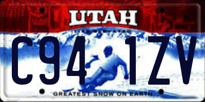 UT license plate C941ZV