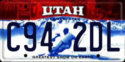 UT license plate C942DL