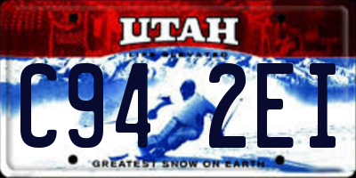 UT license plate C942EI