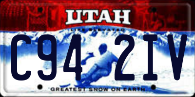 UT license plate C942IV