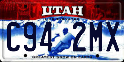 UT license plate C942MX
