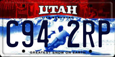 UT license plate C942RP