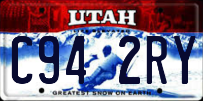 UT license plate C942RY