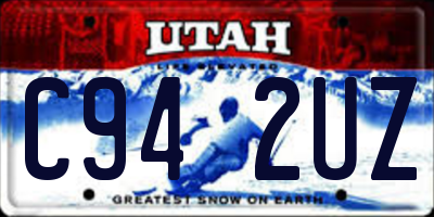 UT license plate C942UZ