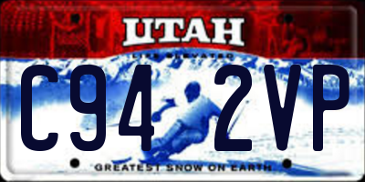 UT license plate C942VP