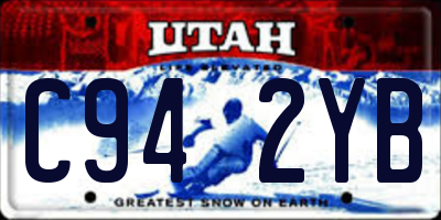 UT license plate C942YB