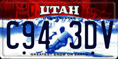 UT license plate C943DV