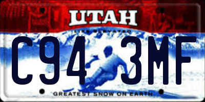 UT license plate C943MF