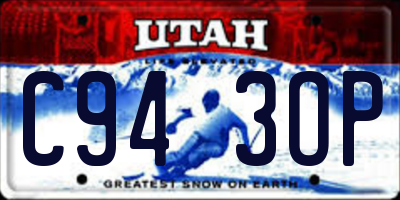 UT license plate C943OP