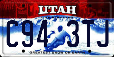 UT license plate C943TJ