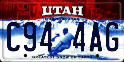 UT license plate C944AG