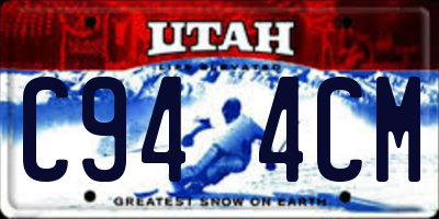 UT license plate C944CM