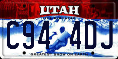 UT license plate C944DJ