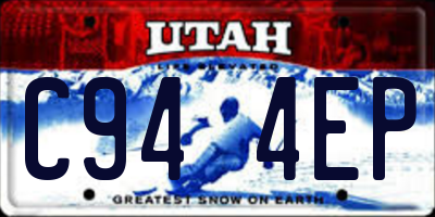 UT license plate C944EP
