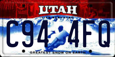 UT license plate C944FQ