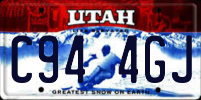 UT license plate C944GJ
