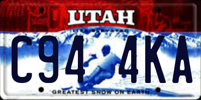 UT license plate C944KA