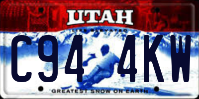 UT license plate C944KW