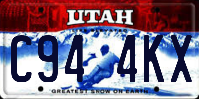 UT license plate C944KX