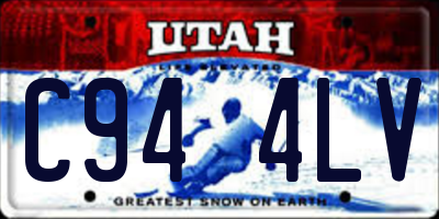 UT license plate C944LV