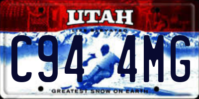UT license plate C944MG