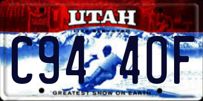 UT license plate C944OF